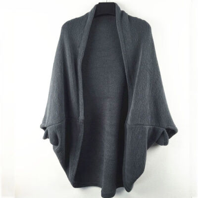 

Womens Oversized Batwing Sleeve Knitted Sweater Loose Cardigan Outwear Coat