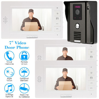 

KKmoon® 7" Video Door Phone Intercome Doorbell Remote Unlock Night Vision Rainproof Security CCTV Camera Home Surveillance TP01H-1