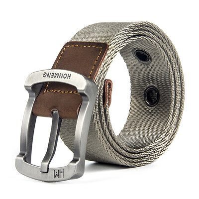 

High Quality Fashionable Canvas Belts Alloy Pin Buckle Mens Belt Male Canvas Belts Wild Jeans Belt Military Tactical Belt