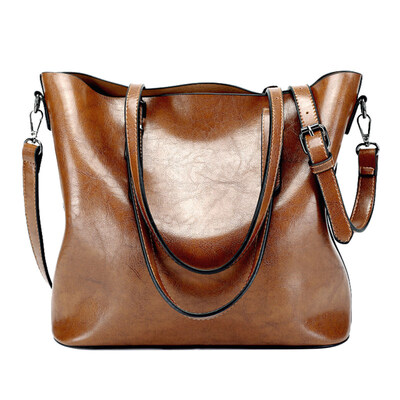 

Retro Women Solid Color Large Capacity Crossbody Shoulder Bag Tote Storage Pouch