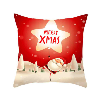 

Siaonvr Christmas Pillow Cover Decor Pillow Case Sofa Waist Throw Cushion Cover