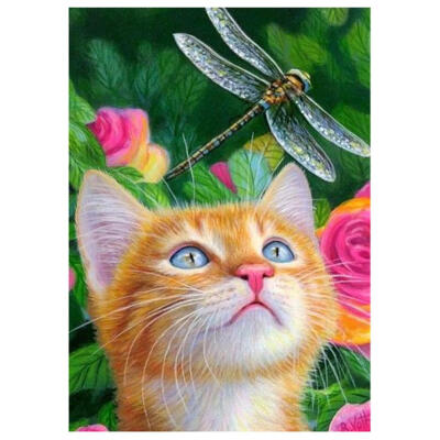 

5D DIY Full Drill Diamond Painting Lovely Cat Cross Stitch Embroidery Kits