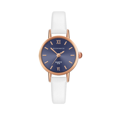 

New Product Women Watches Rose Border Dial Ladies Fashion Quartz Wristwatch Featured Leather Strap Clock Relojes Para Mujer
