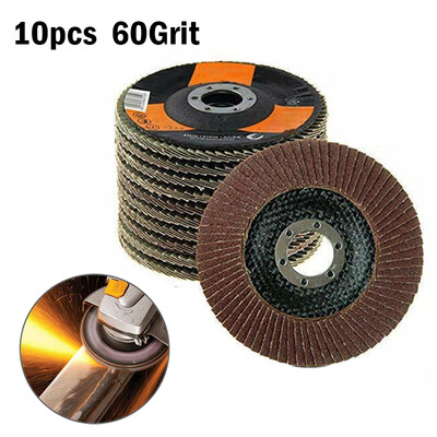 

10 Pcs 60 Grit Grinding Wheels Angle Grinder 115mm Flap Sanding Discs Alumina
