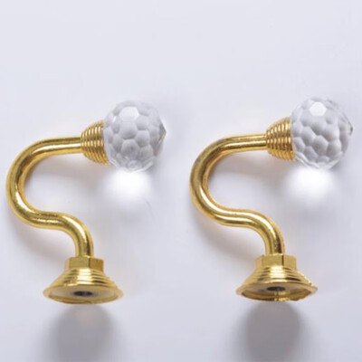 

1Pair Alloy Crystal Curtain Holdback Wall Tie Back Hooks Hanger Holder Home