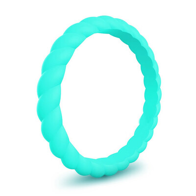 

1Pc Silicone Wedding Ring For Women Thin Braided Rubber Wedding Bands For Men Women Sports Active Fitness Riding Climbing Work