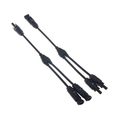 

Pair MC4 Connectors Y Branch 1 to 4 Parallel Adapter Cable Wire Plug Tool Kit for Solar Panel