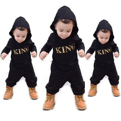 

Newborn Infant Baby Boys Girl Kids King Romper Jumpsuit Bodysuit Clothes Outfits Fashion Hot