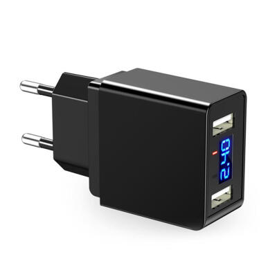 

GOOD-SHE GS-550 Dual Ports Intelligent Digital Display USB Charger EU Plug