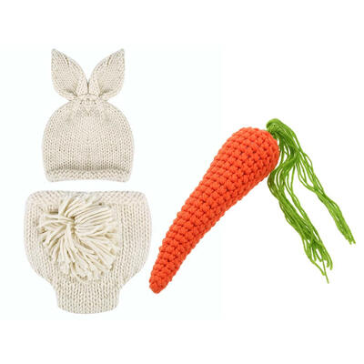 

Newborn Baby Girls Boys Crochet Knit Photo Photography Prop CarrotCostume