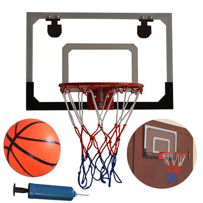 

Mini Basketball Hoop System Kids Goal Over Door OutIndoor Sports with Ball