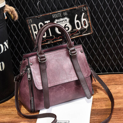 

Baobao Female Port Wind Autumn&Winter Slant Bag Korean version of fashionable hand-held chic retro one-shoulder bag with larg