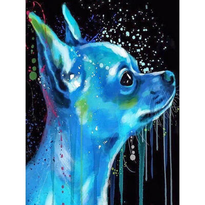 

5D DIY Diamond Painting Blue Dog Cross Stitch Embroidery Rhinestones Mosaic