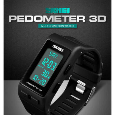 

SKMEI Men Shockproof Sports Watch 3D Pedometer Digital Wrist Watch Waterproof ch