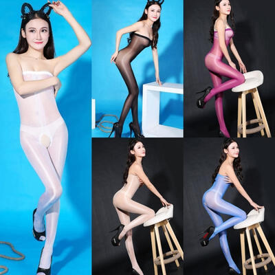 

Sexy Women&39s Lingerie Shiny Body Stockings Dress Underwear Babydoll Sleepwear