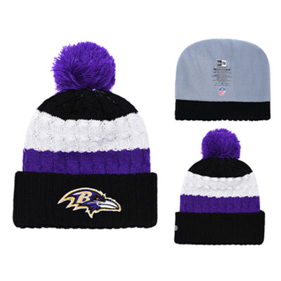 

NFL Football League Ravens Baltimore Ravens New Era Innocent Knitted Wool Baseball Cap