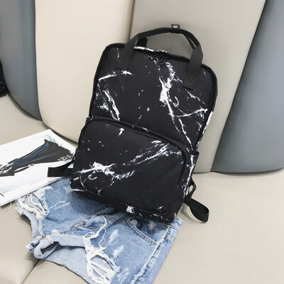 

Fashion Women Marble Pattern Backpacks Large Capacity Bags Package Shoulder Bags