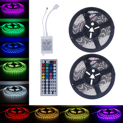 

〖Follure〗10M 5050 SMD RGB 2X5M 600LEDs LED Light Strip 44 Key IR Remote Controller