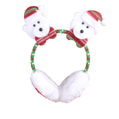 

Toponeto Christmas Santa Snowman Deer Bear Earmuffs Headband Ear Warmers Kid Adult GIFT