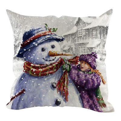 

Tailored Christmas Pillow Cover Pillowcases Decorative Sofa Cushion Cover Home Decoration