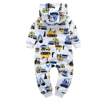 

Infant Baby Boys Girls Thicker Excavator Hooded Romper Jumpsuit Outfit Clothes