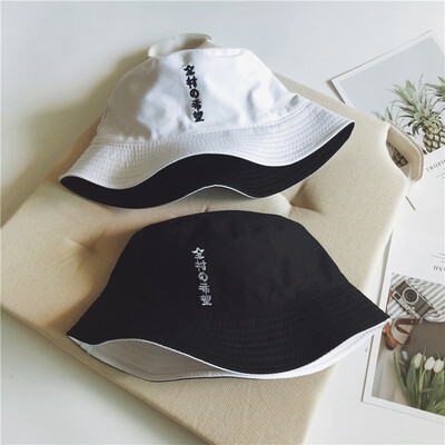 

8 Colors Harajuku Unisex Women Men Breathable Double-Sided Cotton Bucket Hat Summer Outdoor Hiking Fishing Sun Hat