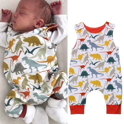 

Newborn Dinosaur Baby Boy Girl Romper Jumpsuit Bodysuit Outfits Cotton Clothes