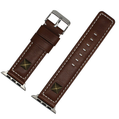 

Gobestart Willow Nail Leather Buckle Wrist Watch Band Strap Belt For Watch For Apple Watch