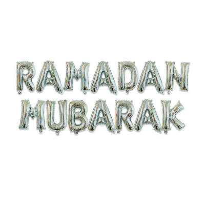 

New EID Mubarak Rose Gold Letter Balloon Gold Foil Balloons for Muslim Islamic Party Decorations Ramadan Party Decoration Supplies