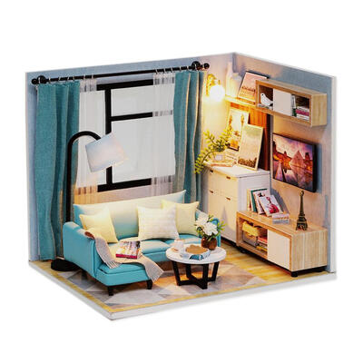 

DIY Doll House Toys Wooden Model Mini Dollhouse Furniture Kit Assemble Toy