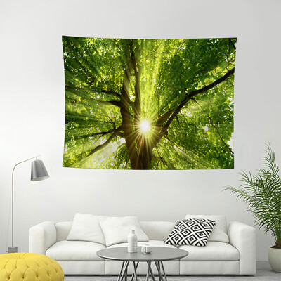 

Gobestart New Green Tapestry Living Room Bedroom Decorative Painting