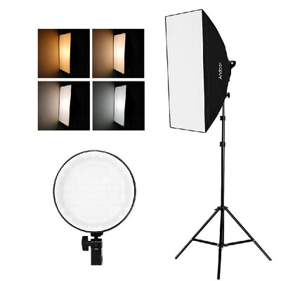 

Andoer Studio Photography Softbox LED Light Kit Including 2028 Inches Softboxes 45W Bi-color Temperature 2700K5500K Dimmable LED