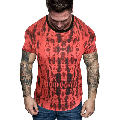 

Toponeto Fashion Mens 3D Printing Creative Round Neck Casual Short Shirts Top Blouse