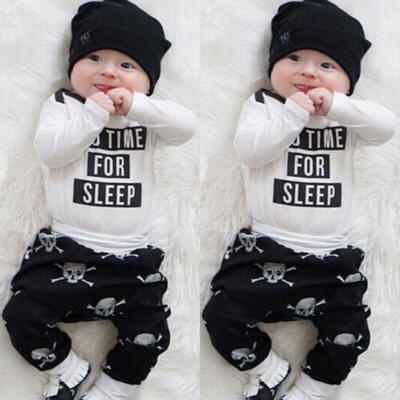 

Canis Newborn Kid Baby Boy Girl Skull Halloween Clothes Romper Pants Outfits Set
