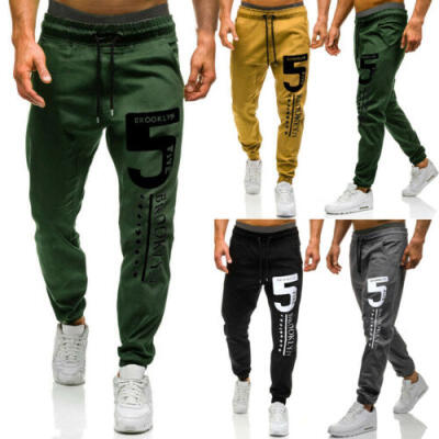 

Mens Gym Slim Fit Trousers Tracksuit Bottoms Skinny Joggers Sweat Track Pants UK