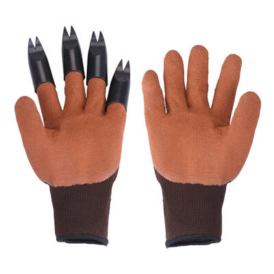 

1 Pair Garden Gloves 4 Left Hand Claw Fork Fingertip ABS Plastic Gloves