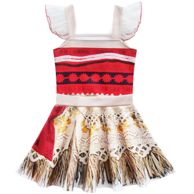 

Toddler Kids Baby Girl Cartoon Sleeveless Princess Dress Clothes Cosplay Outfits