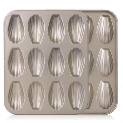 

Greensen 12 Cavities Carbon Steel Shell Shaped Chocolate Cake Mold Microwave Safe DIY Baking Cake Pan