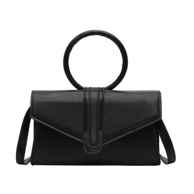 

Chic Mini Circle Handle Flip Cover Square Shoulder Bag Handbag Crossbody Pouch