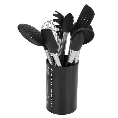 

Greensen 9Pcs Silicone Cooking Utensils Stainless Steel Handles Nonstick Kitchen Gadget Tools Cooking Utensils Silicone Utensils