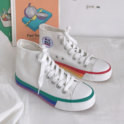 

Canvas shoes female students 100 Korean version of students 2019 new Xia Hyun Yafeng network celebrity high gang inss super hot sh