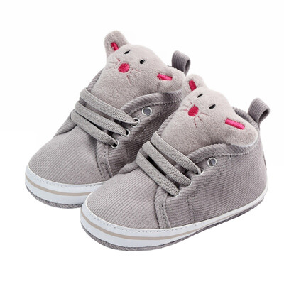 

Baby Boy Girl Winter Warm Cartoon Animal Print Anti-Slip Shoes Casual Sneakers Toddler Soft Soled First Walkers