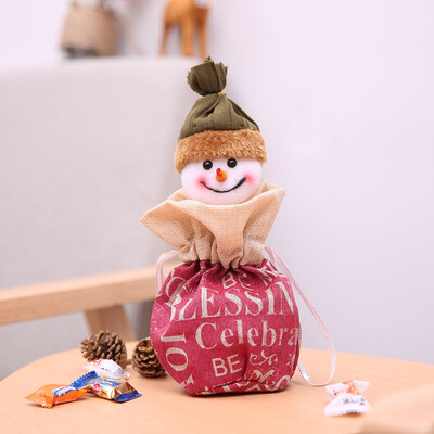 

Toponeto Christmas Decorations Xmas English Snowman Apple Bag Christmas Eve Apple Bag