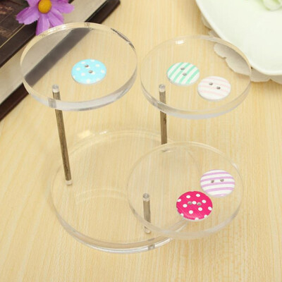 

Siaonvr Round Button Acrylic Jewelry Display Stand Earring Necklace Ring Display Shelf
