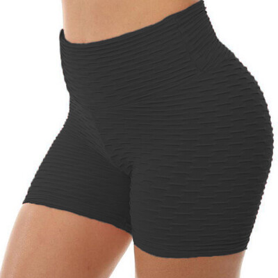 

Tailored Womens High Waist Jacquard Yoga Fitness Pants Hips Tight Yoga Shorts