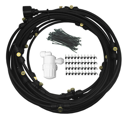 

Outdoor Misting Cooling System Kit for Greenhouse Garden Patio Waterring Irrigation Mister Line 6M System 34