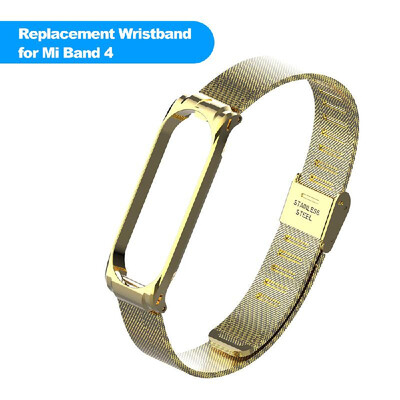 

Wrist Strap for Xiaomi Mi Band 4 Bracelet Strap Replacement Stainless Steel Wristband Adjustable Smartwatch Strap with Metal Buckl