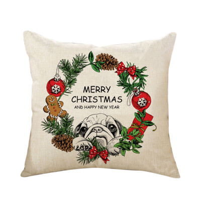 

Tailored Merry Christmas Cushion Cover Square Pillow Case Home Decor