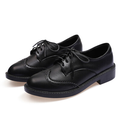 

888-7 Europe&the United Kingdom British single shoes womens fashion simple&thick with thi