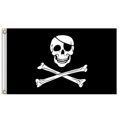 

60x90cm Halloween Pirate Flag Skull Flag Polyester Banner Flags And Banners Home Decor Fade Resistant Jolly Roger Flag Decor